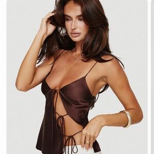 Mariah Cami Top Brown Princess Polly NWOT